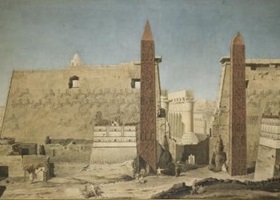 obélisque de louxor paris dessin temple