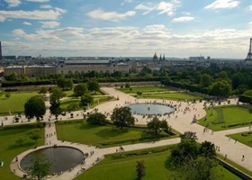 jardin des tuileries vue de paris